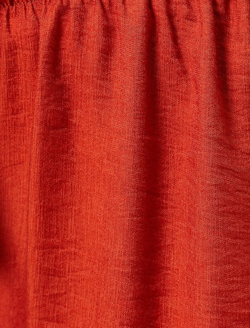 16356 Burnt Orange Leg Button Trousers