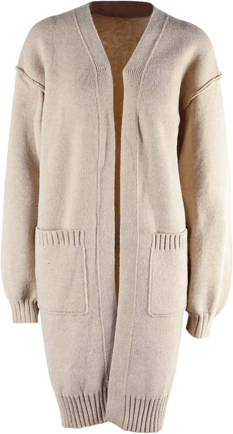 2023 Womens Draped Cardigan Sweater Trendy Kimono Long Sleeve Open Front Casual Knit Sweaters Lightweight Coat Soft Outwear