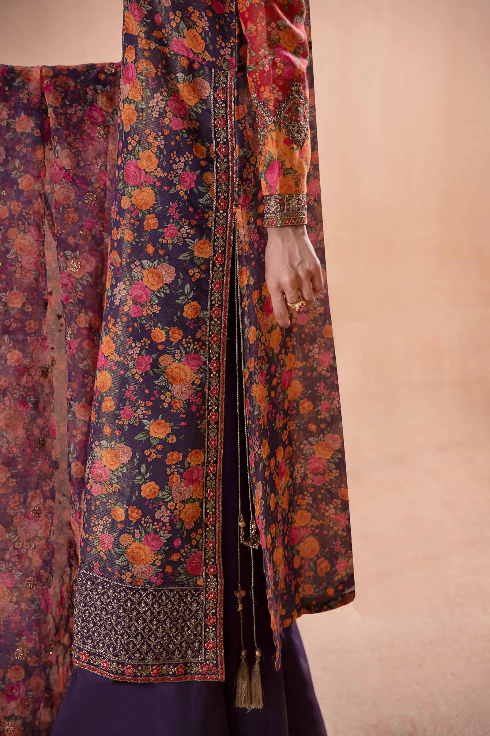 3 Piece Printed Cotton Masoori Suit | DW-EA24-31