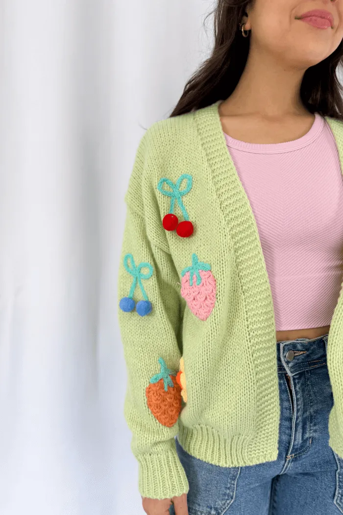 3D Fruit Knit Cardi