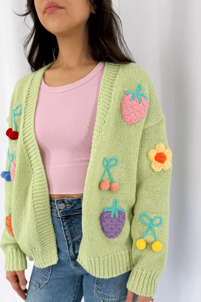 3D Fruit Knit Cardi