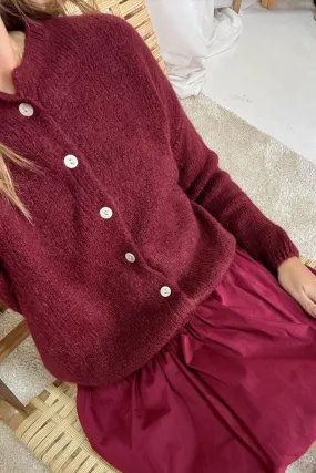 A-bee - Soft Cardigan - Burgundy