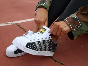 Adidas Superstar Black Velluto & Strass Termo