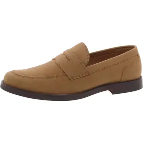 Alfani Mens Tobias Faux Leather Flat Loafers