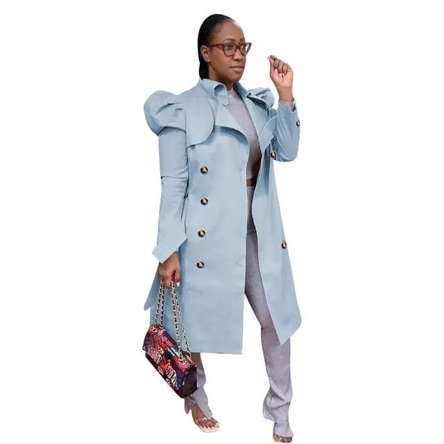 Autumn Trench Women Long Jacket F2680