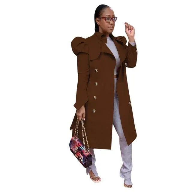 Autumn Trench Women Long Jacket F2680