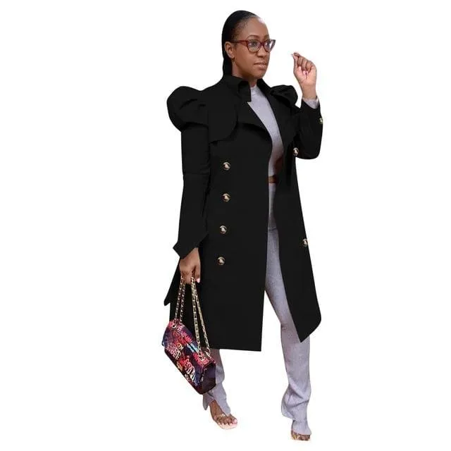Autumn Trench Women Long Jacket F2680