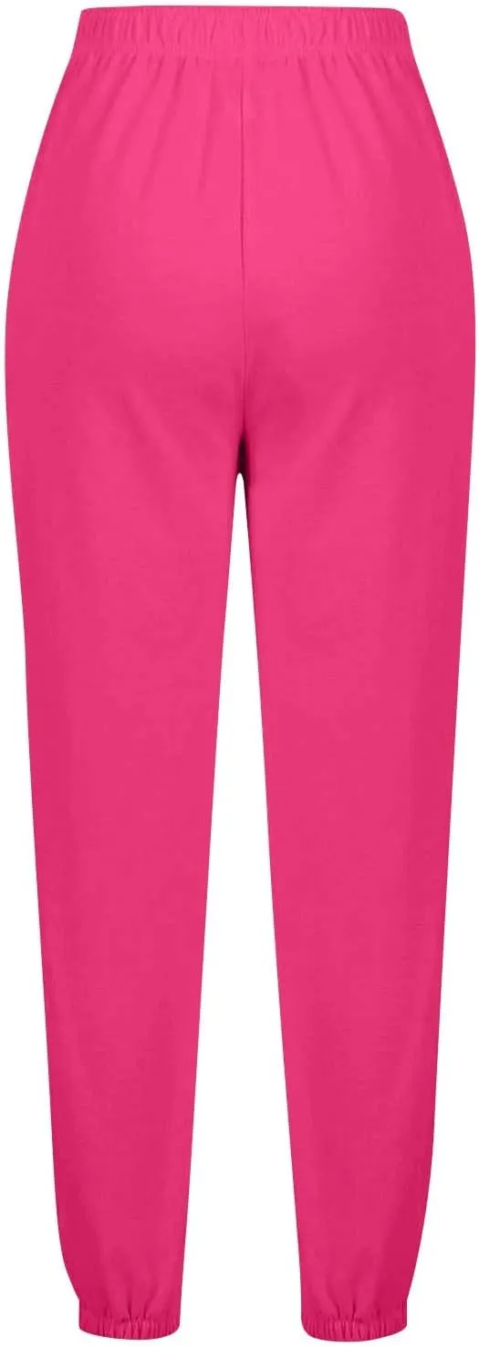 Baggy Sweatpants for Women Lightweight Elastic High Waisted Sweatpants Joggers with Pockets Comfy Lounge Pants Trousers