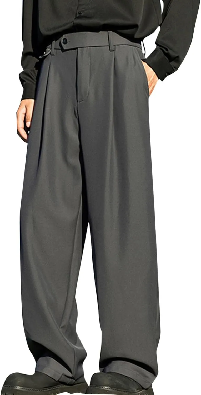 Baggy Wide Leg for Men Summer Elastic Waist Trendy Comfortable Leisure Style Elasticity Comfy Fashion Trousers