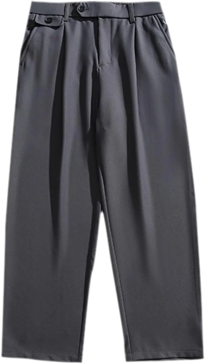 Baggy Wide Leg for Men Summer Elastic Waist Trendy Comfortable Leisure Style Elasticity Comfy Fashion Trousers