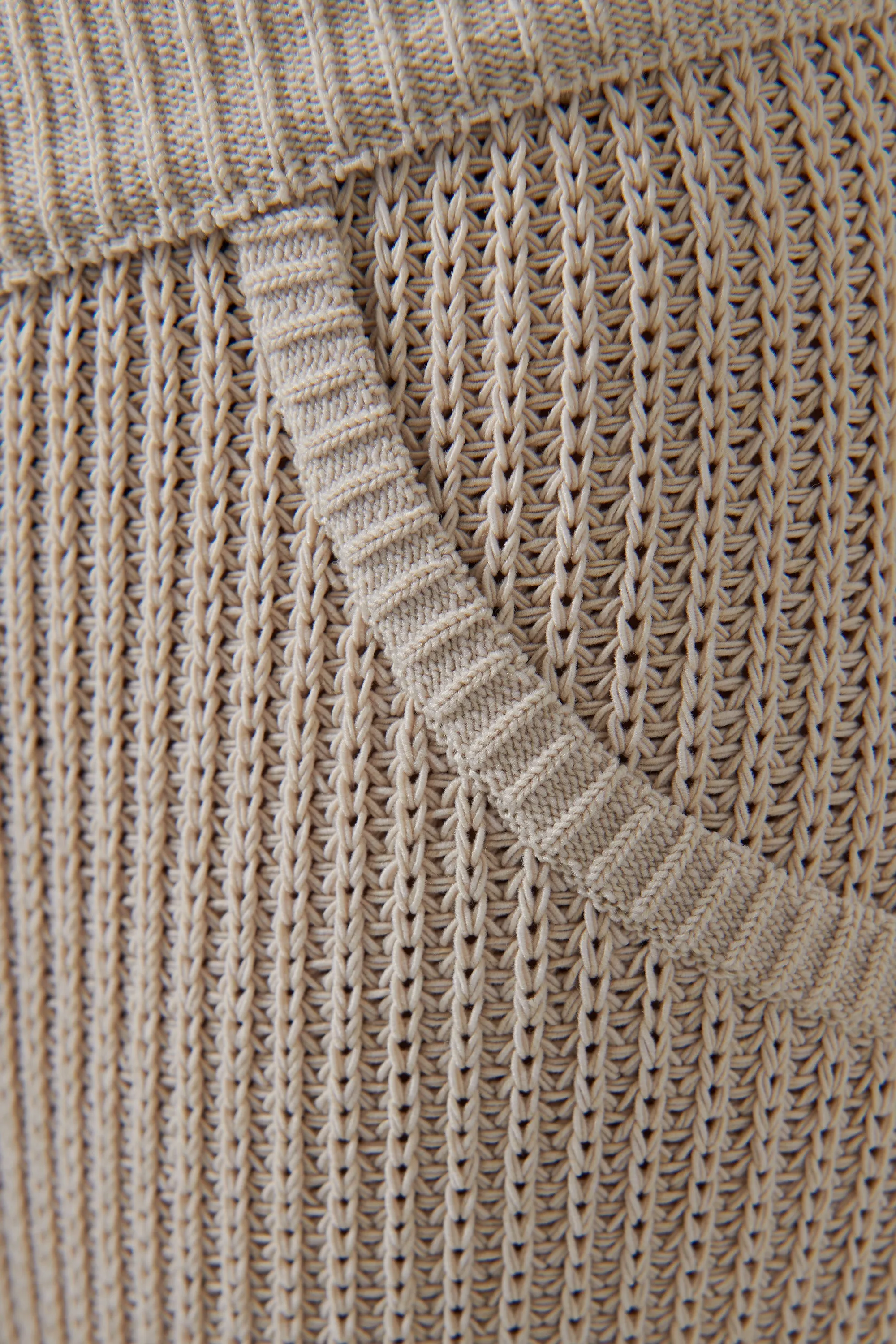 Beige Vena Knit Pants