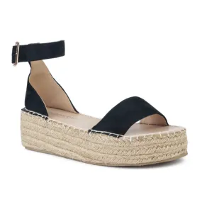 Black Espadrilles with braided Platform