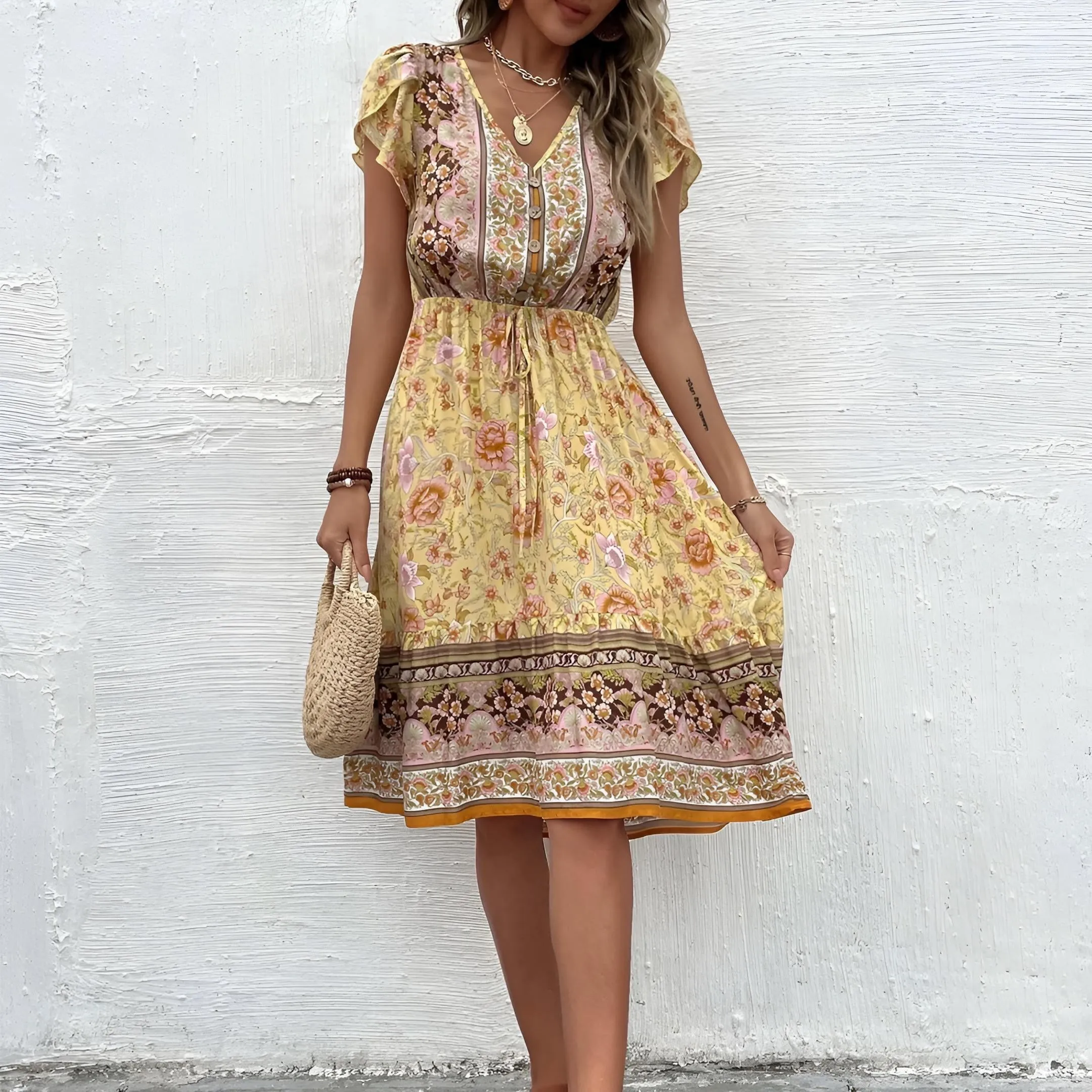 Boho Hawaii Mini Dress