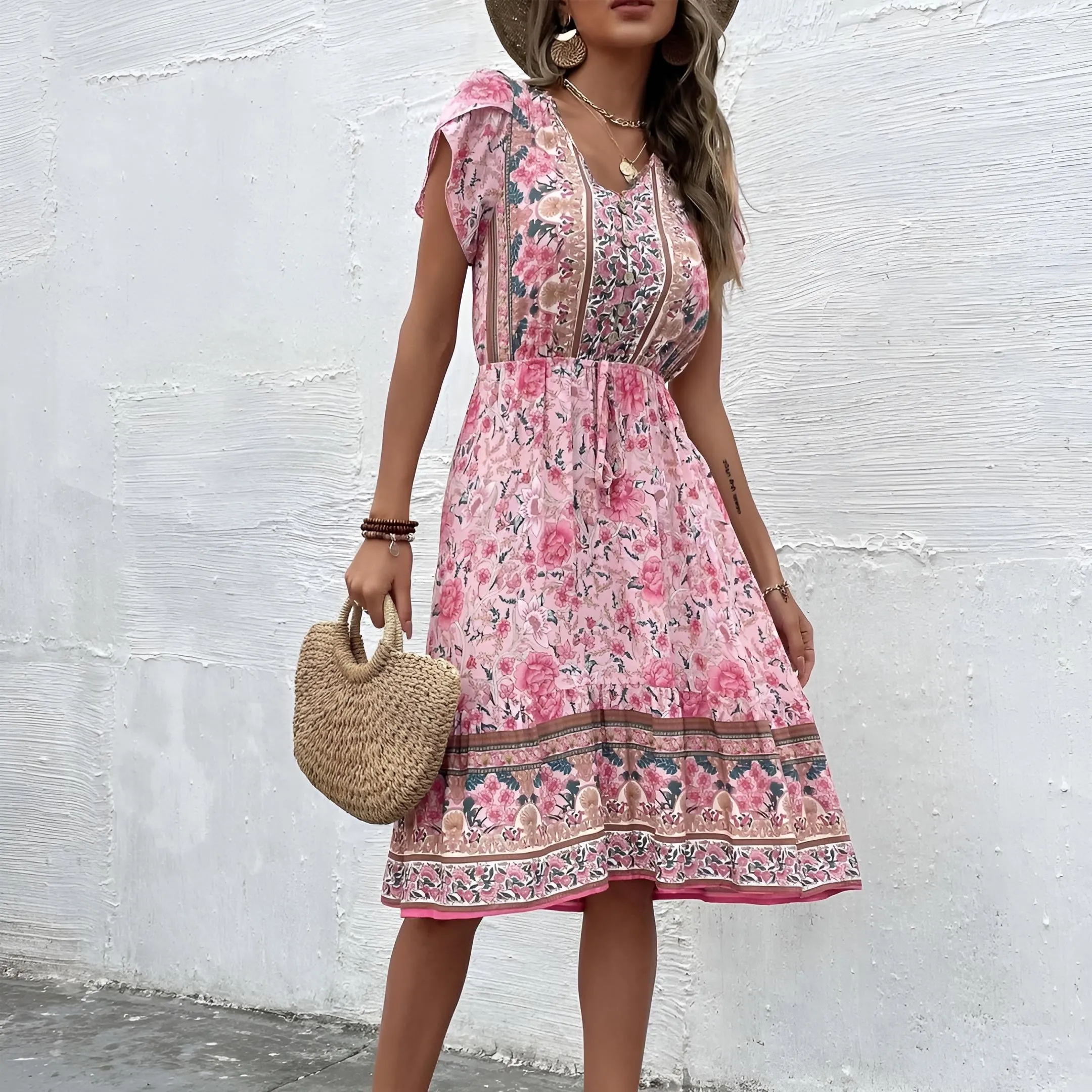 Boho Hawaii Mini Dress