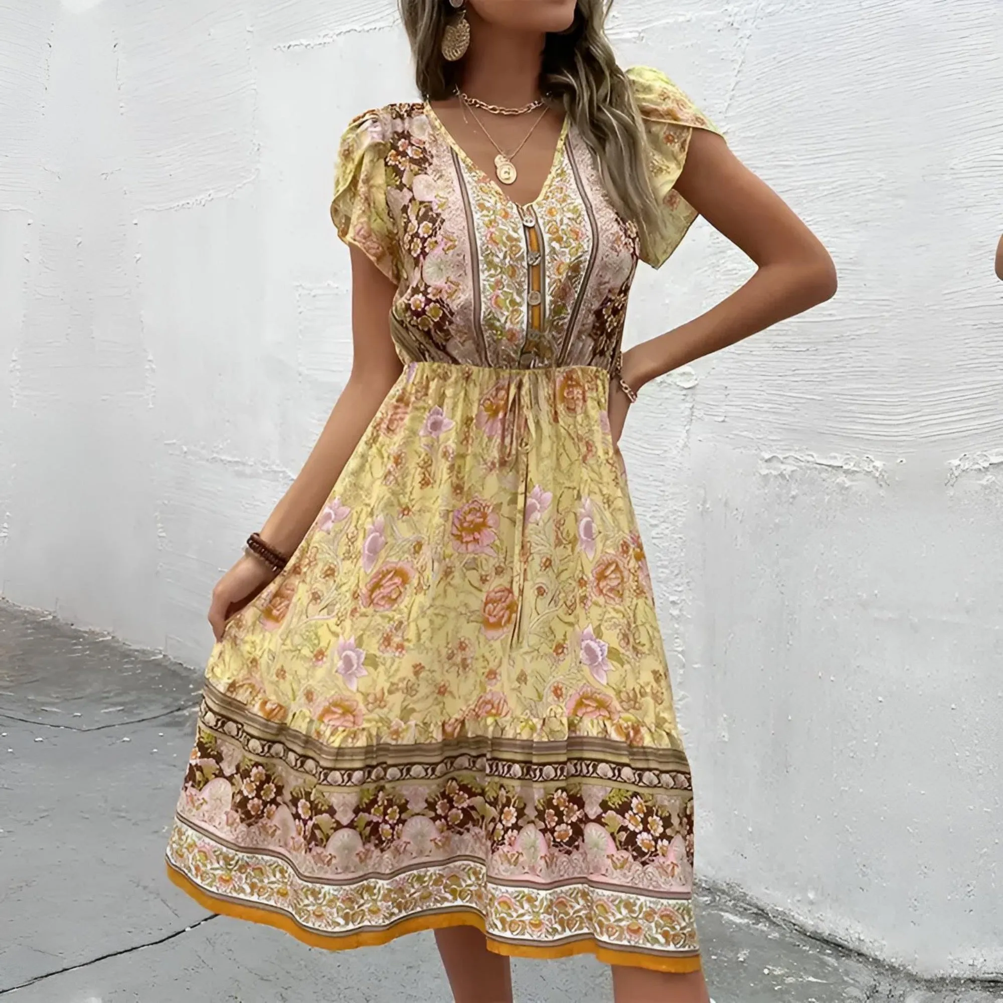 Boho Hawaii Mini Dress