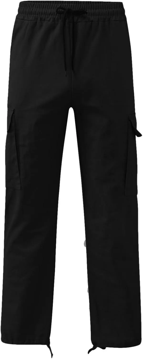 Cargo Pants for Men Lightweight Casual Relaxed Fit Trousers Drawstring Waist Pants Overalls Athletic Joggers