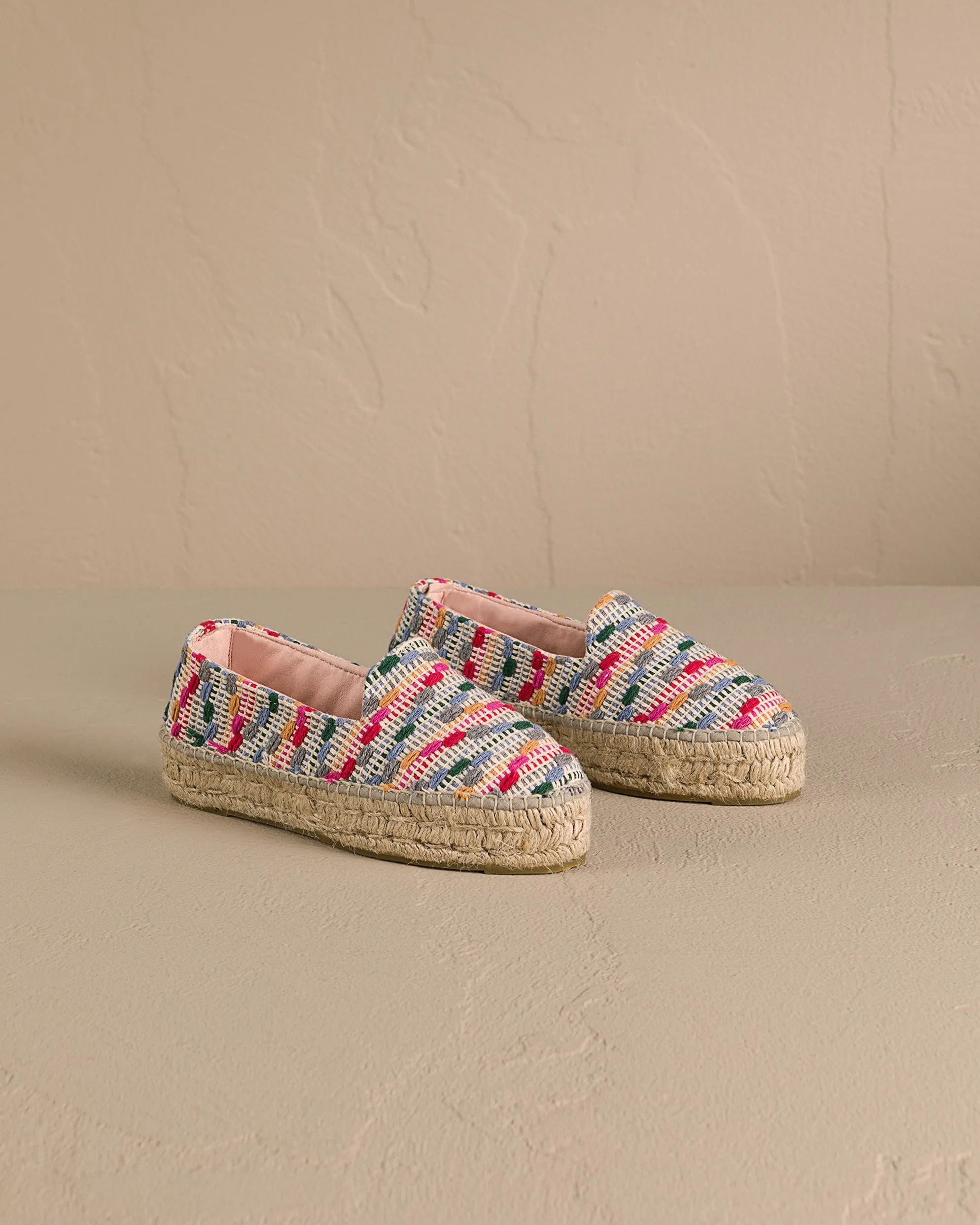 Cotton Jaquard Double Sole Espadrilles - G05D0 - Yucatán Multicolor Stripes