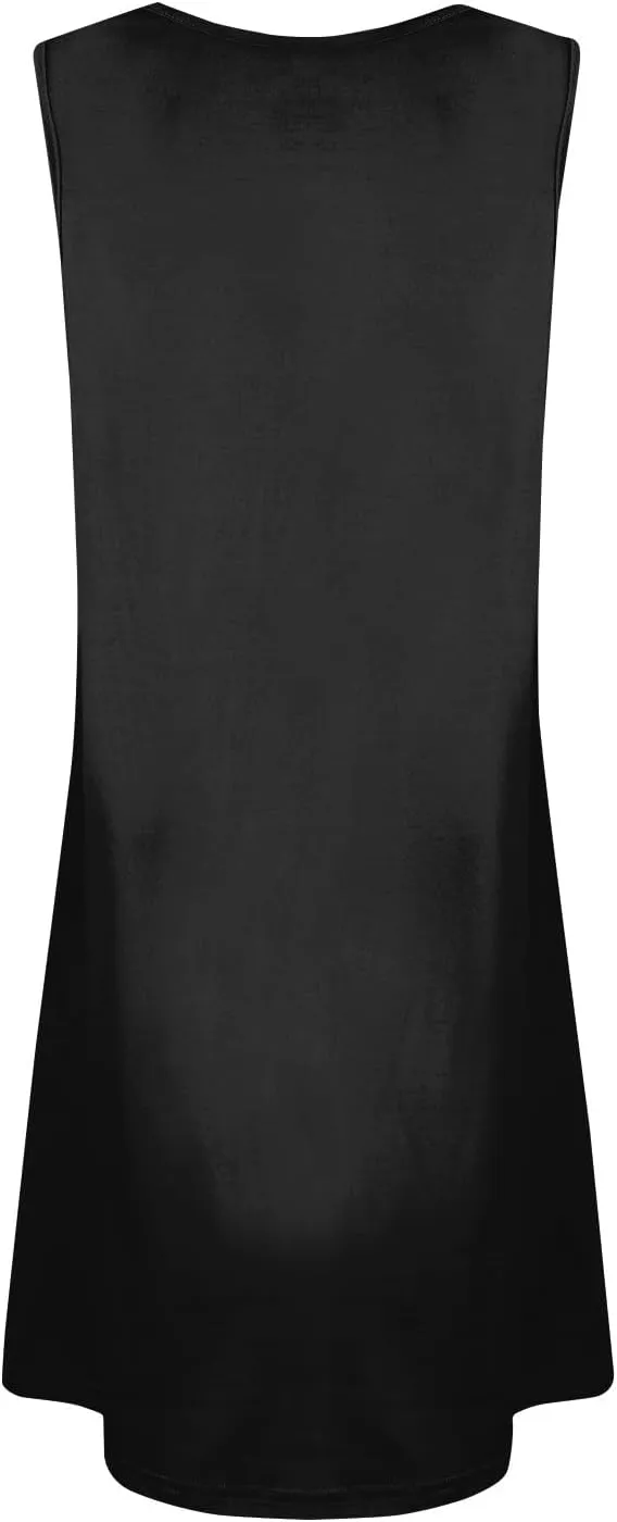 Dresses for Women 2025 Plus Size Mini Dresses Sexy Vacation Sleeveless v Neck Summer Clothes Sundress with Pockets