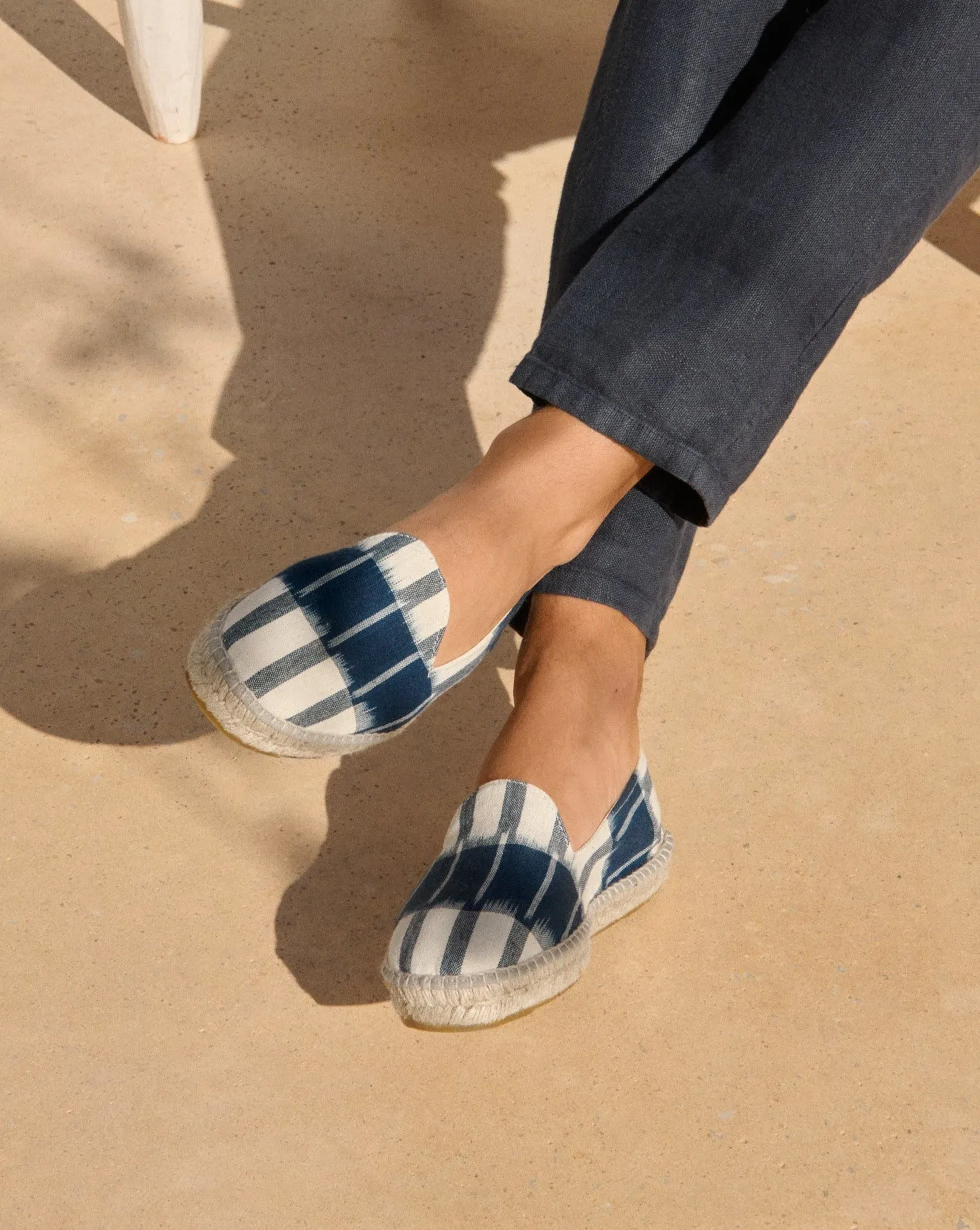 Dyed Cotton Espadrilles - G15C0 - Tulum Navy Blue And Indigo Pattern