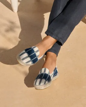 Dyed Cotton Espadrilles - G15C0 - Tulum Navy Blue And Indigo Pattern