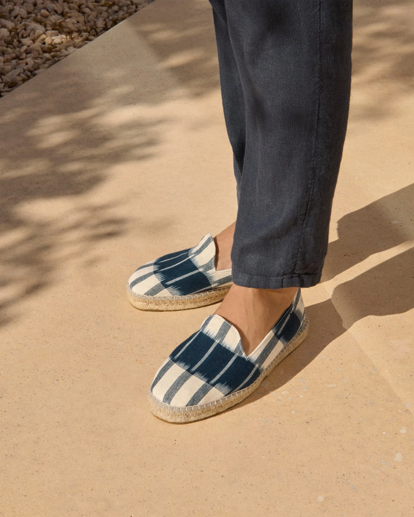 Dyed Cotton Espadrilles - G15C0 - Tulum Navy Blue And Indigo Pattern
