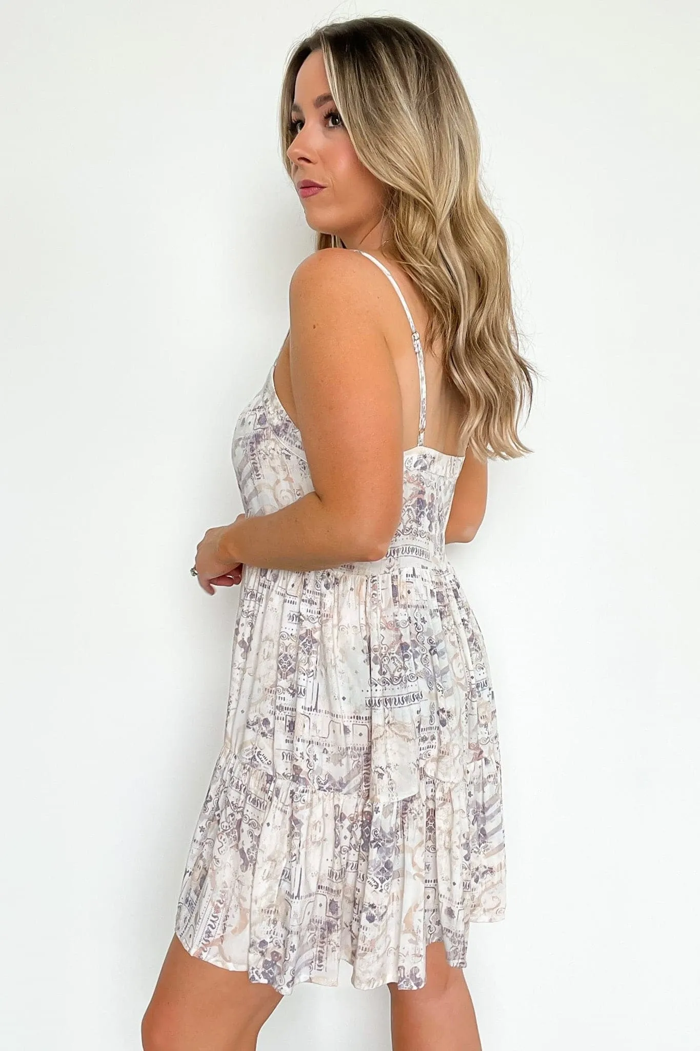 Eccentric Esscence Patchwork Print Tiered Dress - FINAL SALE