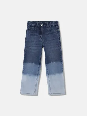 Elle Kids Girls Blue Solid Straight Fit Mid-Rise Jeans