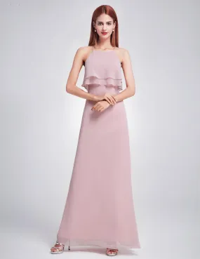 Ever-Pretty Mauve Ruffle Spaghetti Strap Bridesmaid Dress EP07137