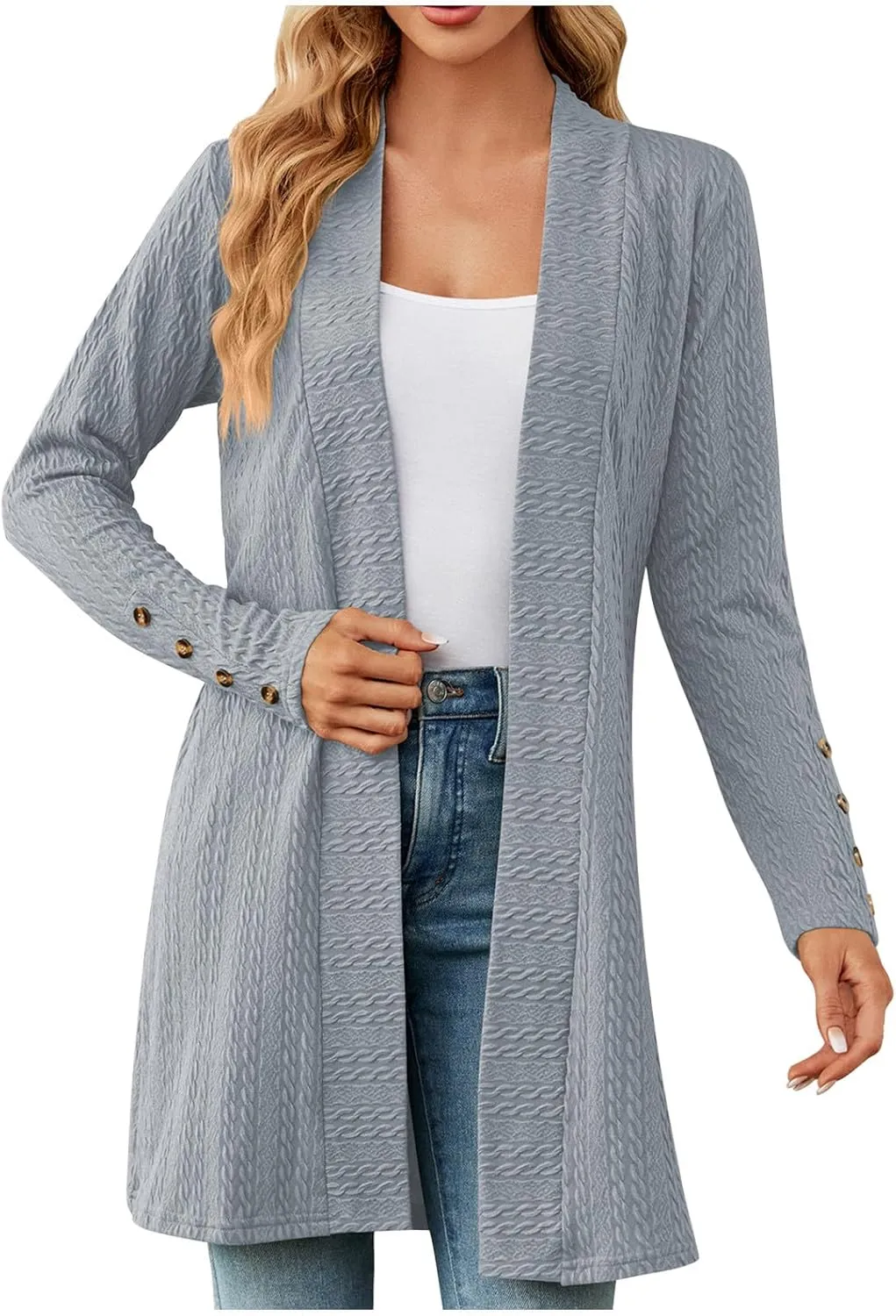 Fall Sweaters for Women 2025 Oversized Soft Knit Cardigan Sweater Long Sleeve Warm Loose Casual Winter Outwear