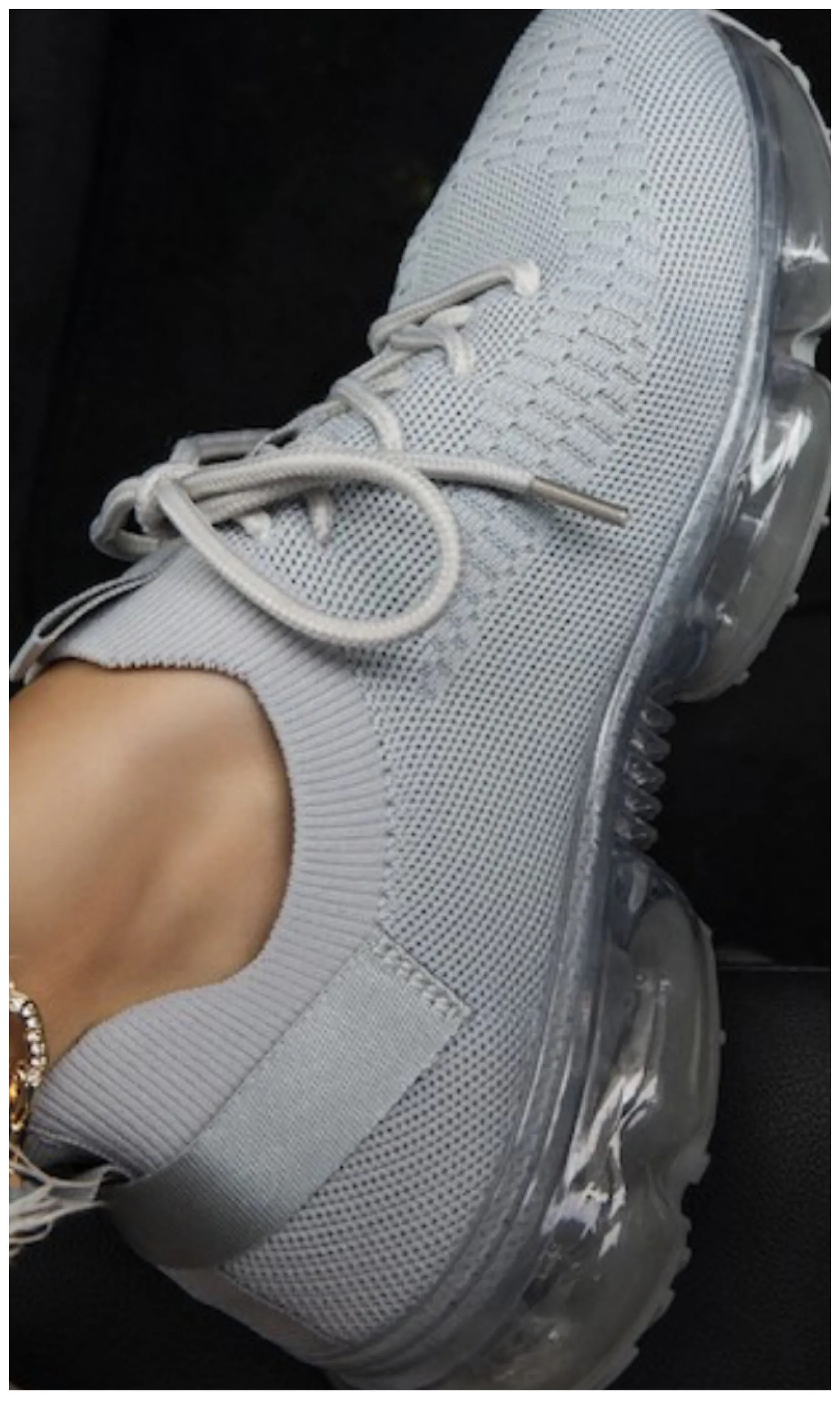Fantasy Comfy Tie UP Sneaker (Gray)