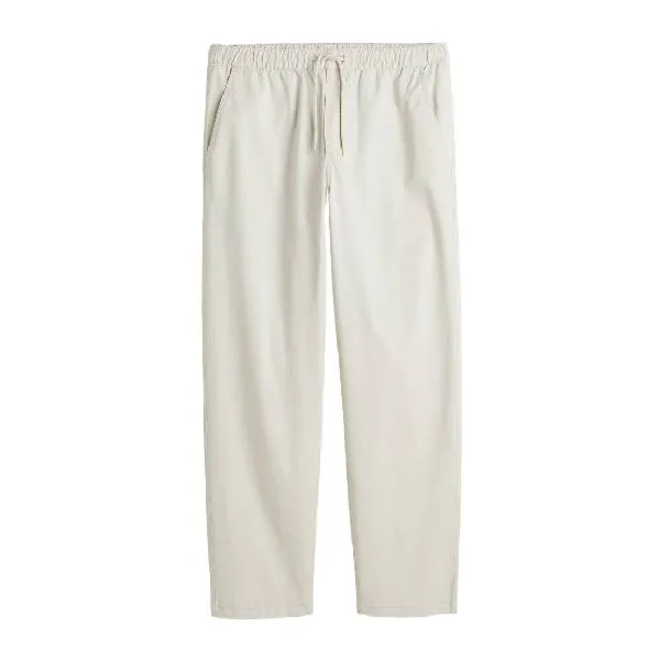 H&M Relaxed Fit Twill Pull-on Pants, light beige