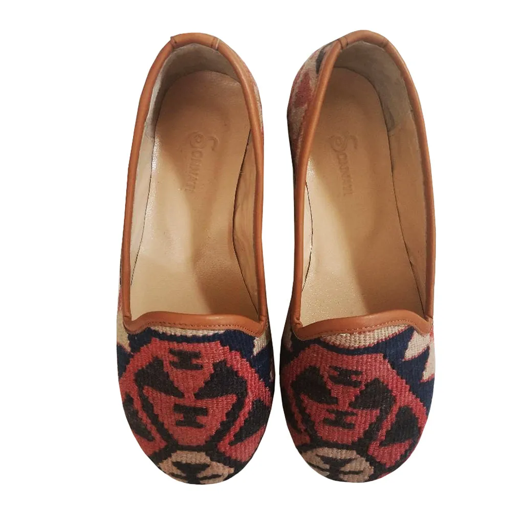 Handwoven Wool Kilim Women's Loafer (Bibi) Size 38 (8)