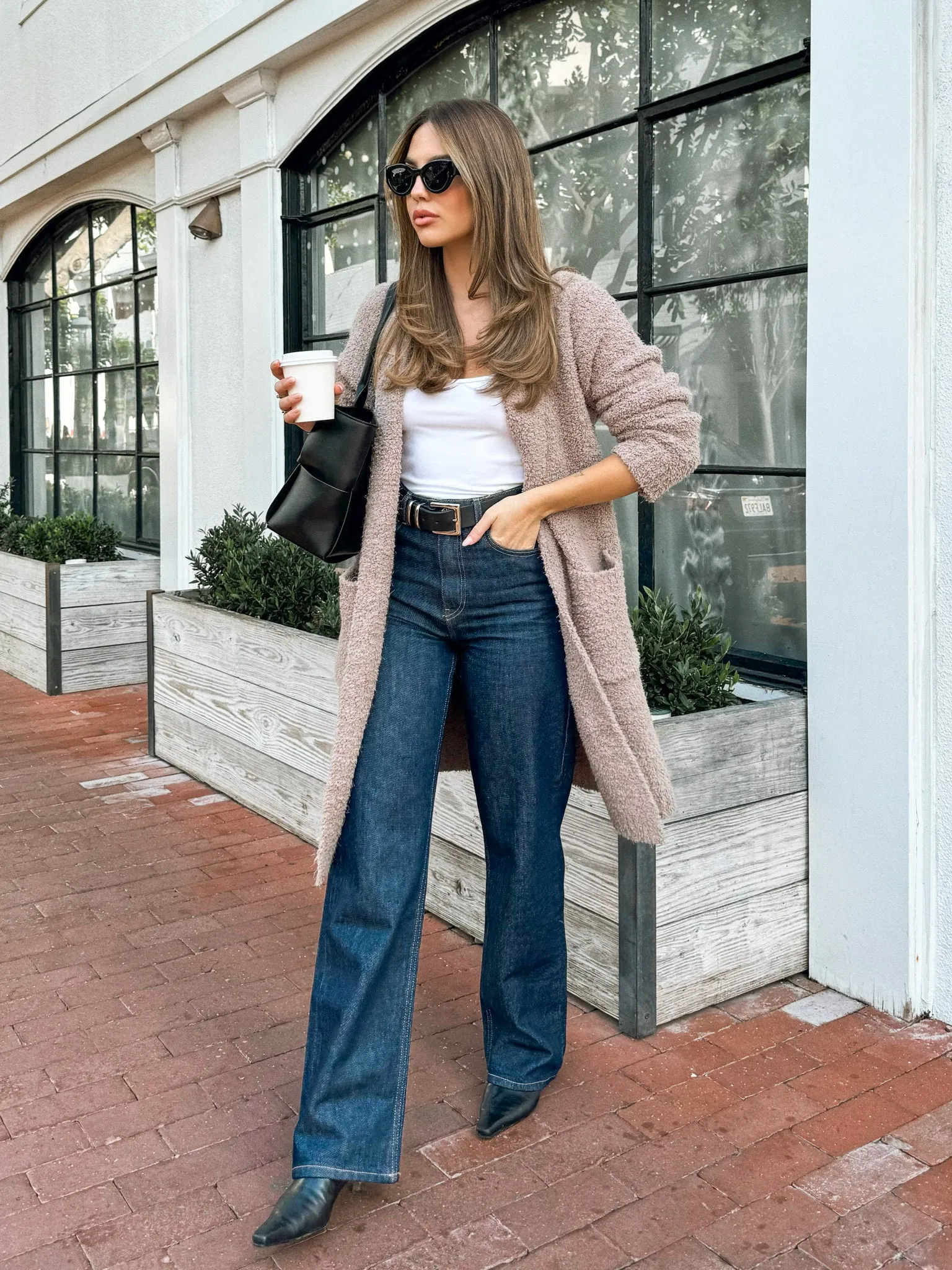 Kass Fuzzy Cardigan in Mocha
