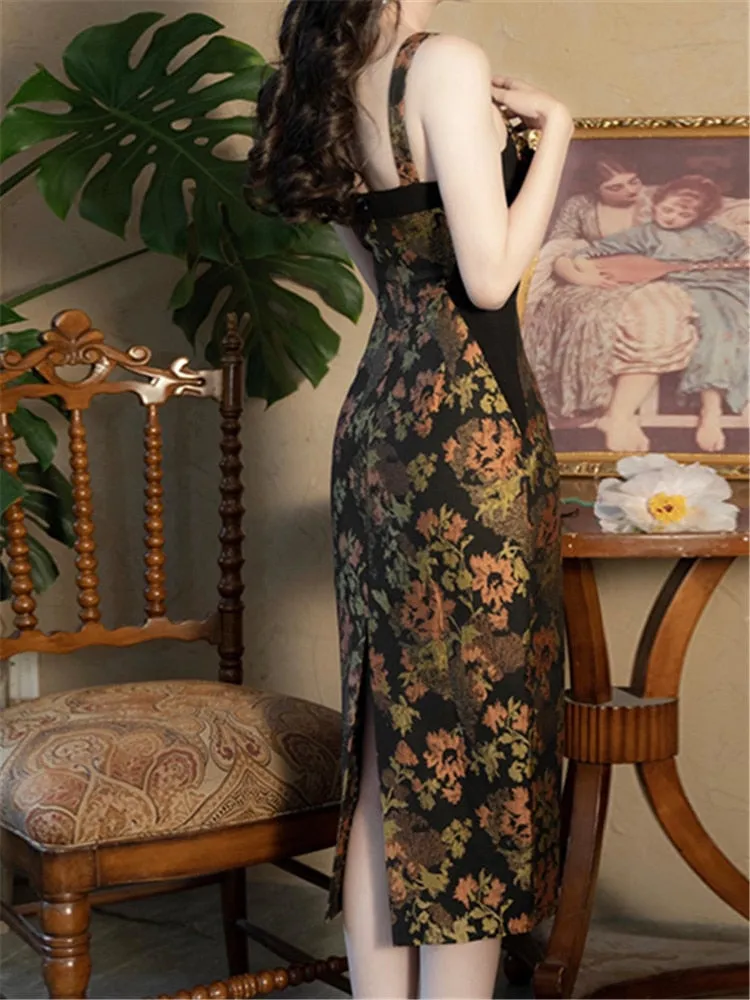 LANFUBEISI Lace Beach Summer Sexy Runway Dress Sundress Chic Sleeveless Backless  Boho Embroidery Dresses for Women Loose Party Woman