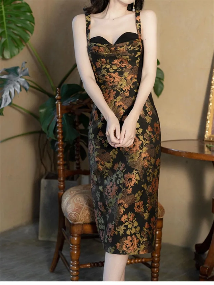 LANFUBEISI Lace Beach Summer Sexy Runway Dress Sundress Chic Sleeveless Backless  Boho Embroidery Dresses for Women Loose Party Woman