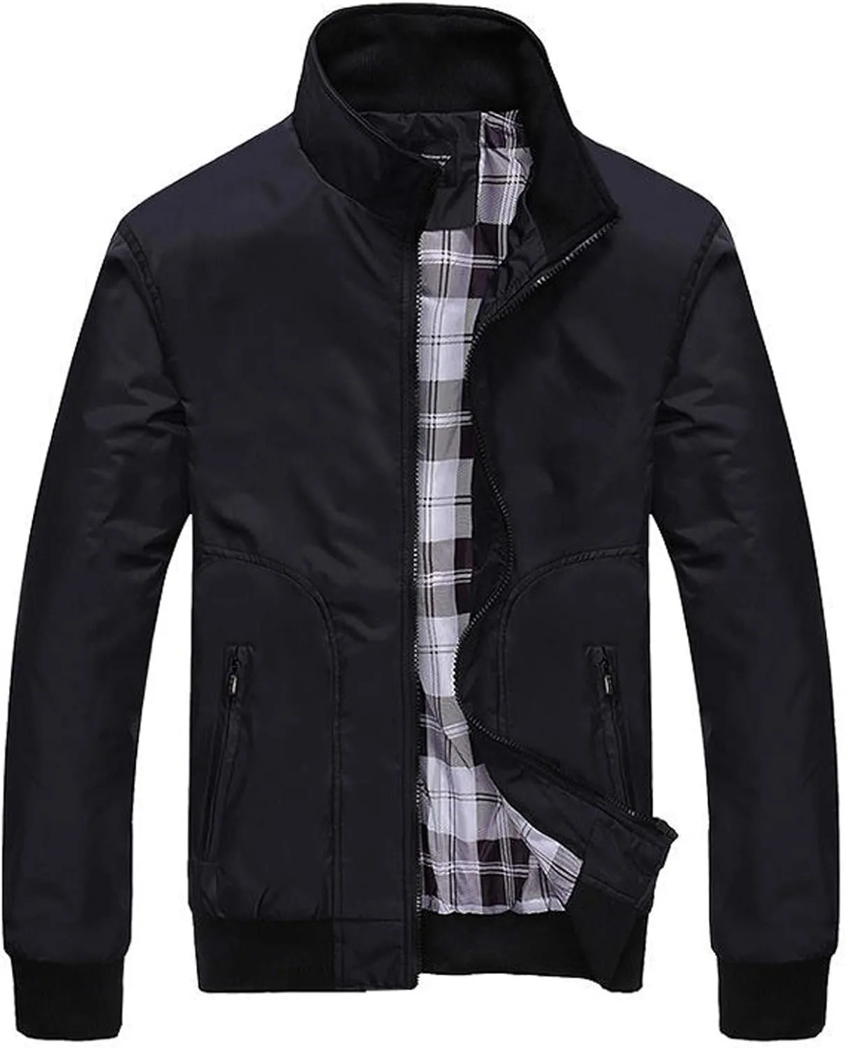 LCMTWX Coats for Men Cottonpadded Jacket Stand Collar Knitted Splice Sweater Coat Casual Men's Thicken Warm Winter Coat
