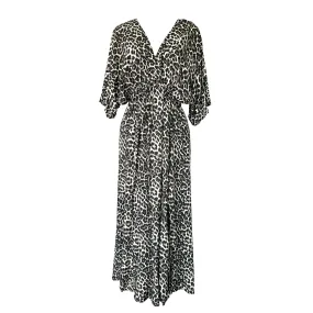Leopard Ebony Ivory Kaftan Dress