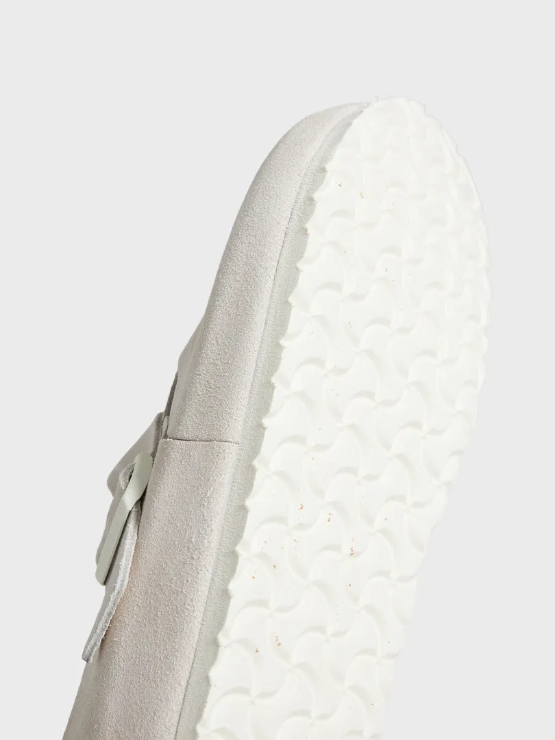London Suede Sandals in Antique White