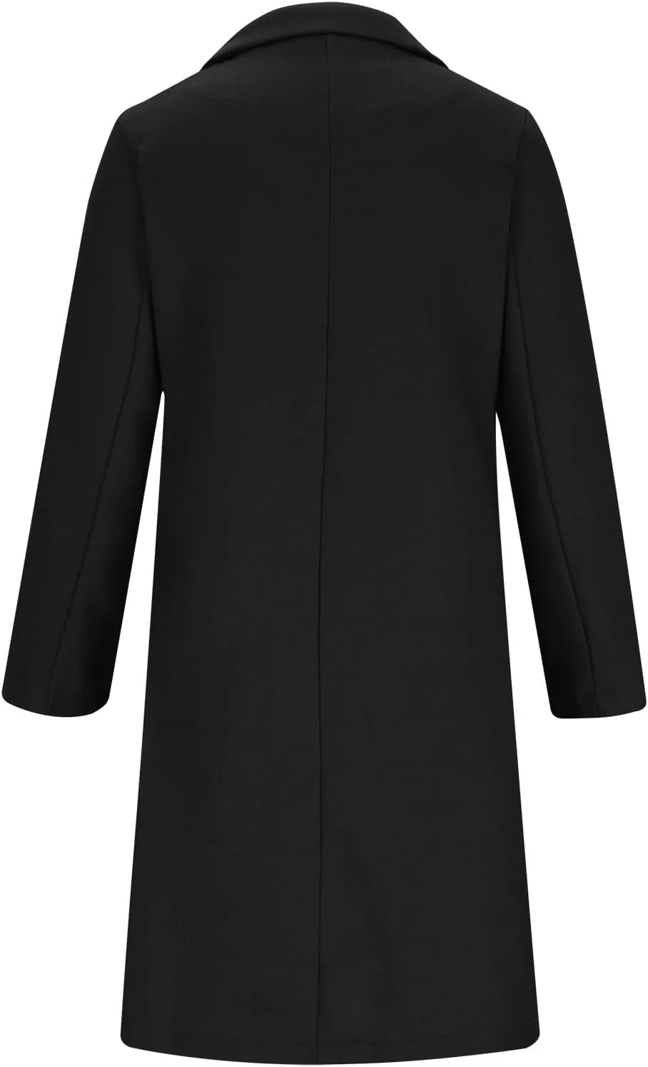 Long Jackets for Women Trendy Open Front Jacket Double Breasted Outwear Casual Winter Trench Coat with Pocket