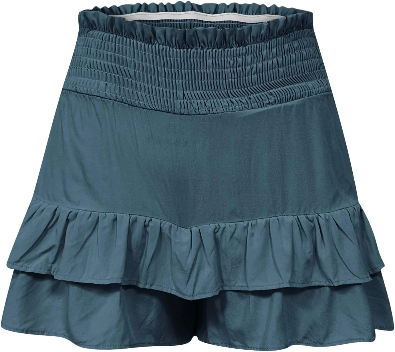 maisdgop Shorts for Women 2024 Summer Pleated Hem Beach Shorts Trendy Ruffle Yoga Shorts Comfy High Waisted Bermuda Shorts