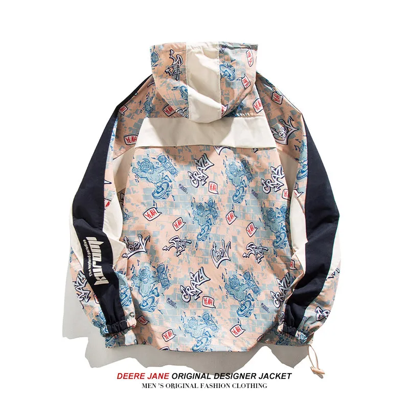 Men Jacket Spring Coat Men's Loose Casual Trench Coat Jacket