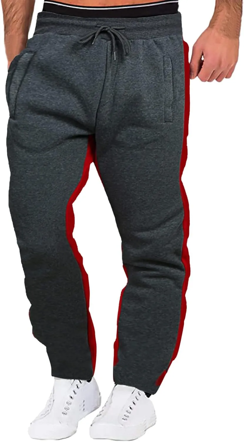 Men's Cargo Sweatpants Joggers Men's Heavyweight Cargo Pants Elastic Waist Drawstring Jogger Sweatpants Straight Multi