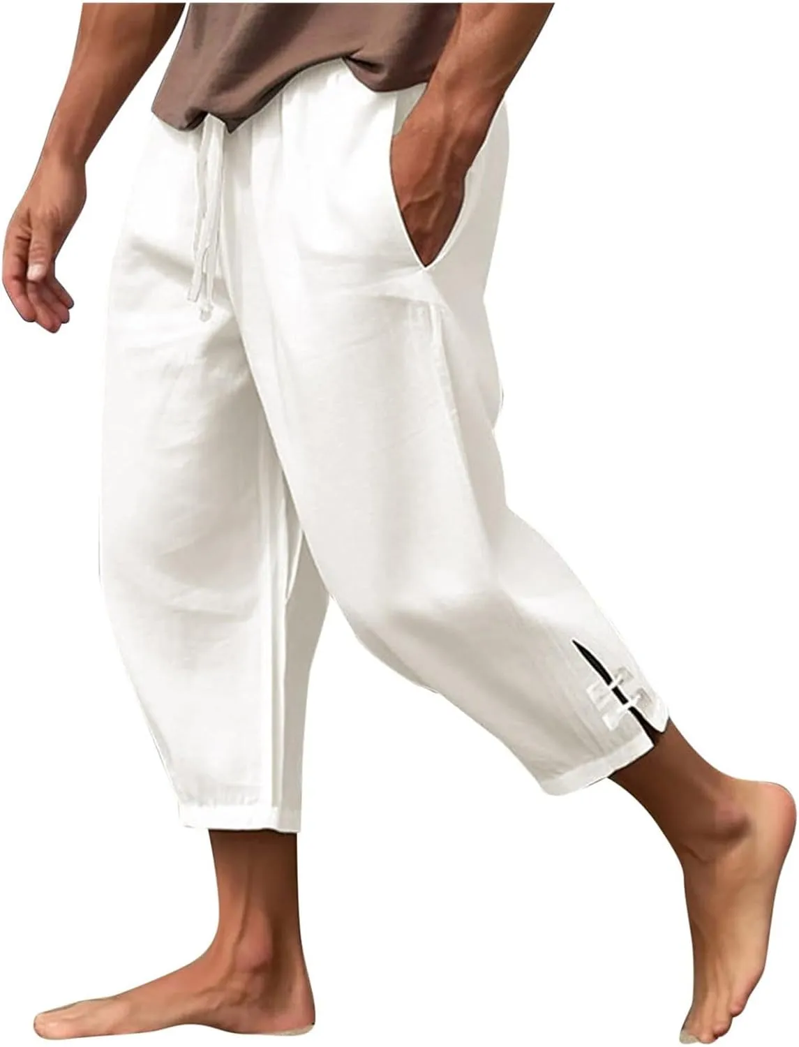 Men's Casual Pants Elastic Waist Joggers Running Workout Gym Joggers Golf Pants Leisure and Daily Wear Trousers