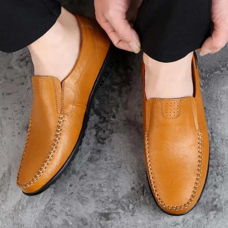 Men's Faux Leather Moccasin Italian Loafers