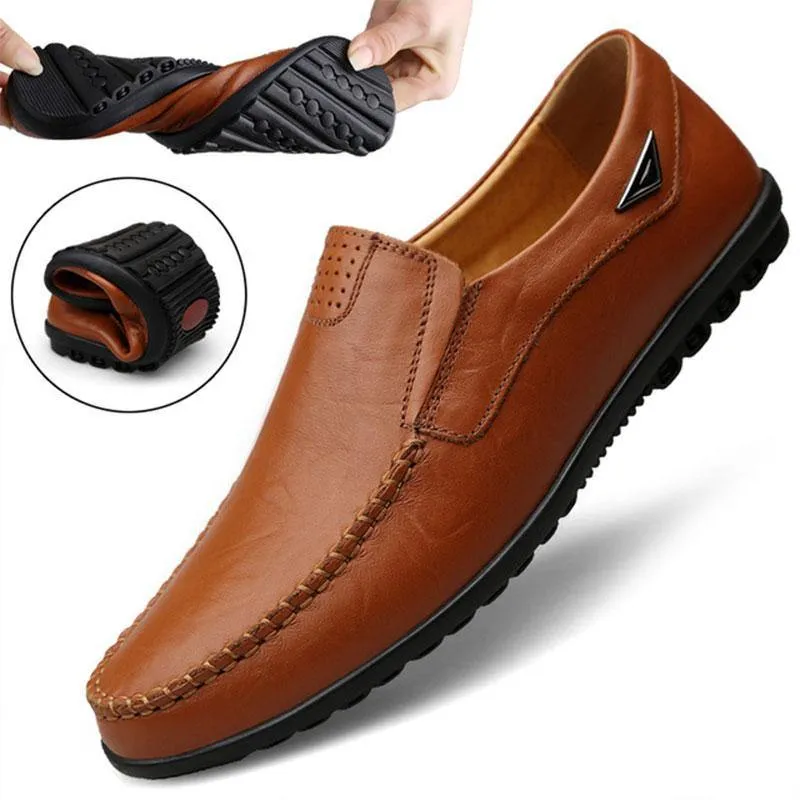 Men's Faux Leather Moccasin Italian Loafers