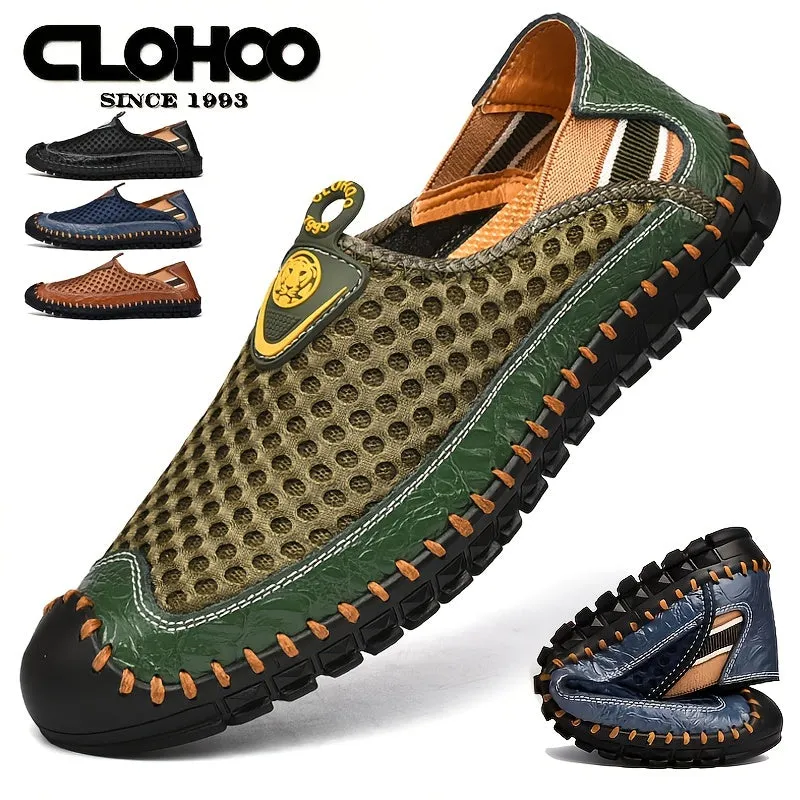 Men's Mesh Breathable Lightweight Rubber Sole Stitching Non Slip Sandals