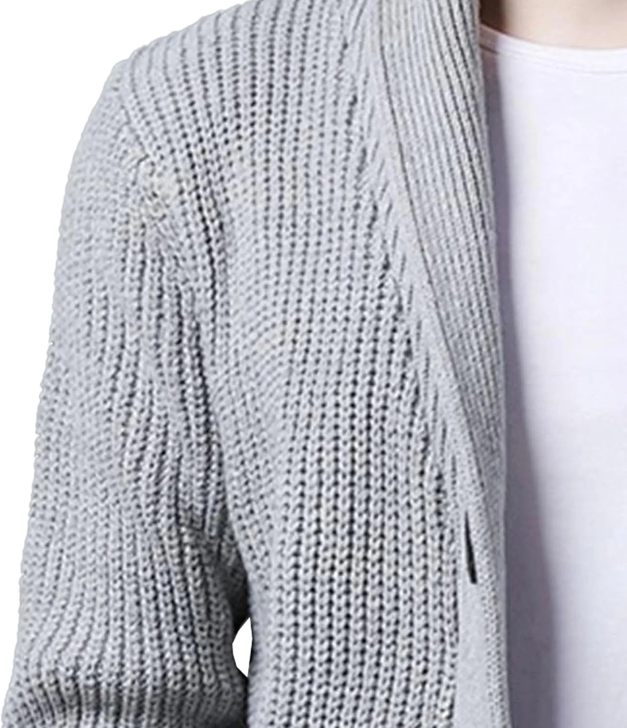Men's Shawl Collar Button Down Cardigan Casual Slim Fit Cardigan Jacket Thermal Soft Cardigan Sweaters