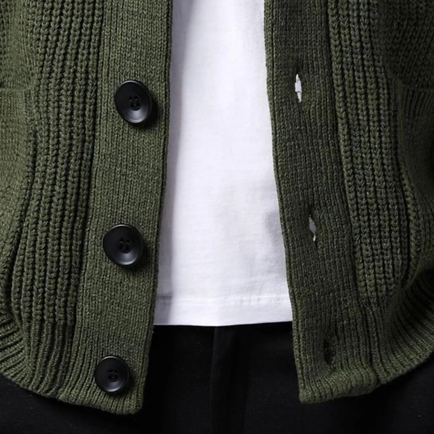 Men's Shawl Collar Button Down Cardigan Casual Slim Fit Cardigan Jacket Thermal Soft Cardigan Sweaters