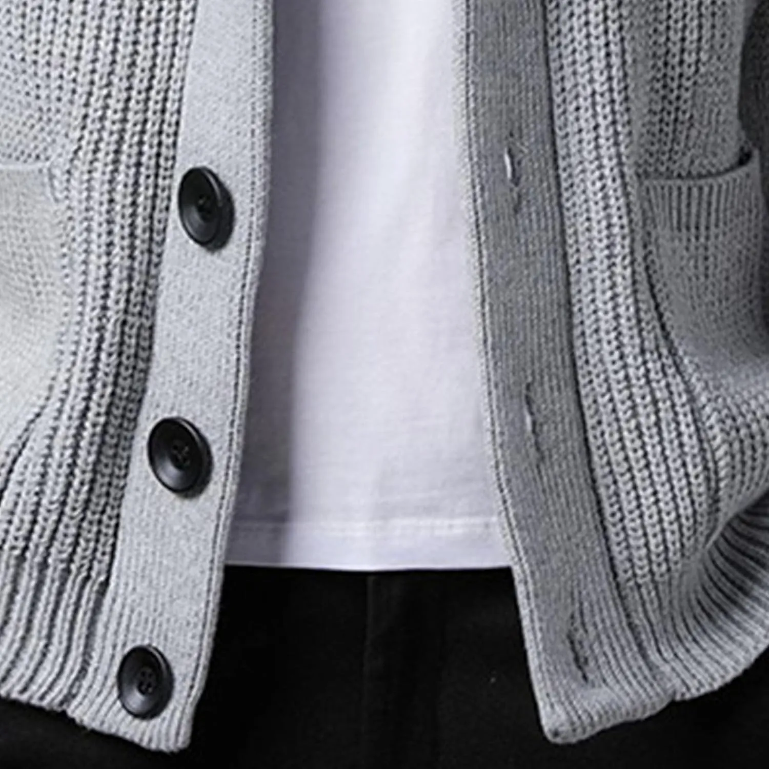 Men's Shawl Collar Button Down Cardigan Casual Slim Fit Cardigan Jacket Thermal Soft Cardigan Sweaters