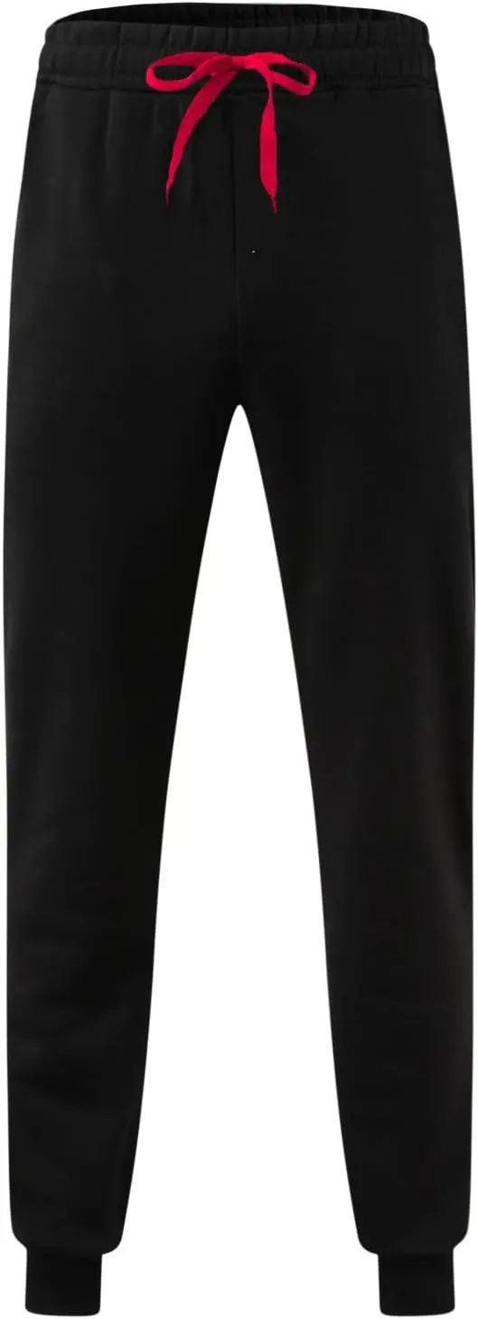 Mens Sweatpants with Pockets Fleece Elastic Bottom Men's Sports Heavyweight Jogger Pants Sweatpants for Men Trousers